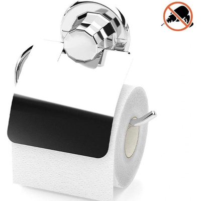 Tekno-Tel Поставка за тоалетна хартия с капак tekno tel dm 238, 15х5х15 см, Вакуум, Хром (7776150006)