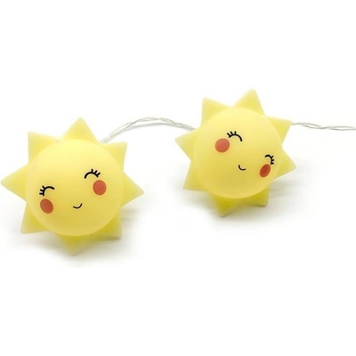 ACA Lighting LED vianočné girlanda Slniečka teplá biela 3xAA 160 cm IP20