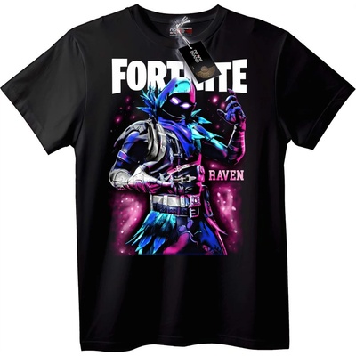 NOONEBRAND Тениска Fortnite Raven - 2XL, Black