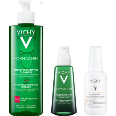 Vichy Normaderm & CS Комплект - Коригираща грижа, Почистващ гел и Флуид, 50 + 400 + 40 ml