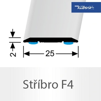 Küberit 442 SK Přechodový profil F4 stříbrná 1 m