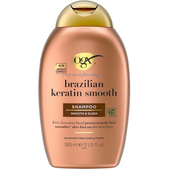 OGX Zjemňujúci šampón brazílsky keratín 385 ml