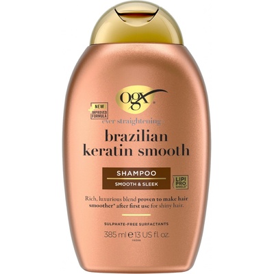 OGX Zjemňujúci šampón brazílsky keratín 385 ml