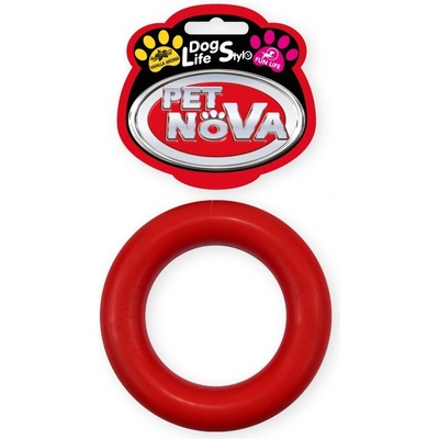 Pet Nova Kruh z tvrdé gumy červený 9 cm