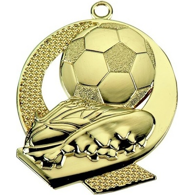 Medaila futbal pr.50mm zlato pr. 5cm – zlato
