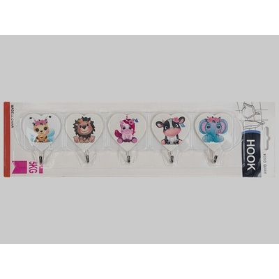 Детска закачалка с 5 куки Животни (yq692)
