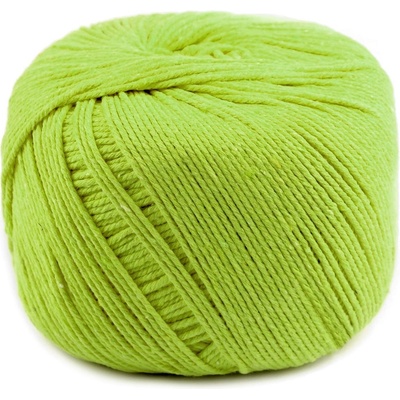 Bavlněná příze macrame Ø2-2,5 mm rozčesávací, střední, 7 zelená sv.