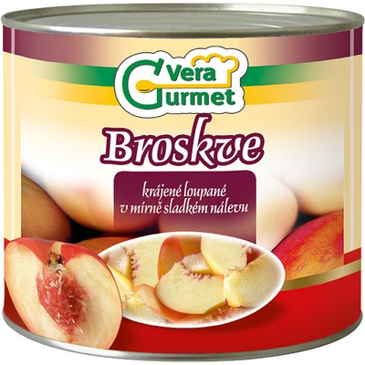 Vera Gurmet Broskve loupané půlené 2600 g