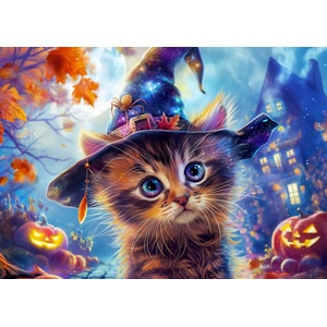 Enjoy - Puzzle Little Witch Cat - 1 000 piese