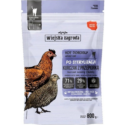 WIEJSKA ZAGRODA Sterilised Chicken with quail 800 g