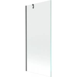 Mexen Next параван за вана 1-крилен 80 x 150 cm, прозрачен, четка сив металик - 895-080-000-00-00-66 (895-080-000-00-00-66)
