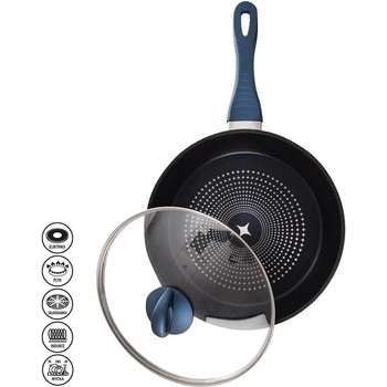 Orion pánev Diamant s nepřilnavý povrch a poklicí WOK 28 cm