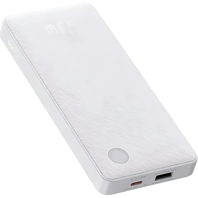Baseus Bъншна батерия /power bank/ Baseus Airpow Lite White (P10067500213-00), 10 000mAh, бяла, 1x USB-A, 1x USB-C (P10067500213-00)