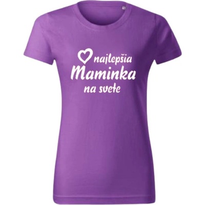Vtipné tričko maminka nápis Fialová
