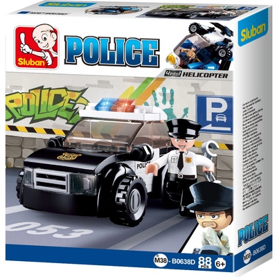 Sluban B0638D Polícia 4v1 Hliadkový voz