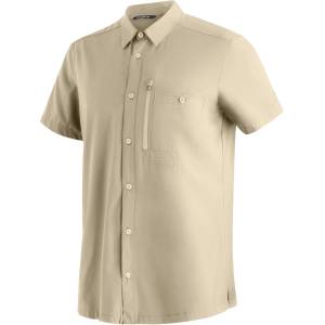 Maier Sports Мъжка риза с копчета Maier Sports Magos S/S Shirt - Brown Rice - размер 50 (EU) (033-3176-0113)