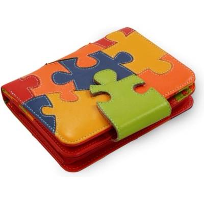 Dámská kožená s motivem puzzle Arwel 1161 barevná