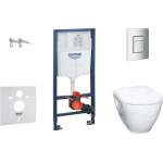 GROHE Solido - Комплект за монтаж пред стена, тоалетна Serel и седалка със система „softclose, бутон Skate Cosmopolitan, хром 38528SET-KH (38528SET-KH)