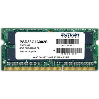 Patriot DDR3 8GB 1600MHz CL11 PSD38G16002S