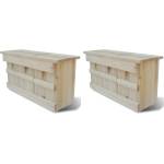 vidaXL Къщички за врабчета 2 бр дърво 44x15, 5x21, 5 см (276008)