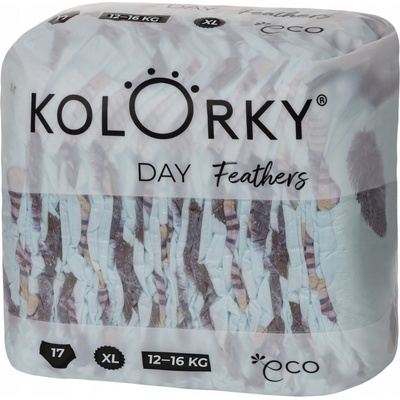 Kolorky Day Hearts EKO XL 12-16 Kg 17 ks