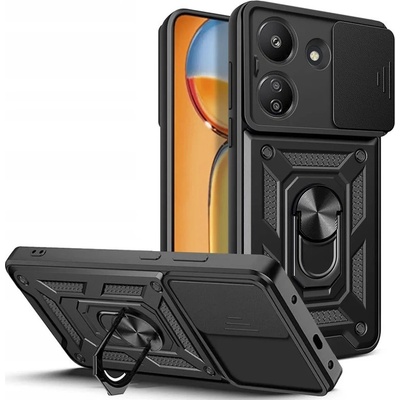 Odolné Armor CamShield Xiaomi Redmi 13C / Poco C65 černé s krytkou fotoaprátů a stojánkem