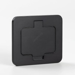 Brilagi - Вграден външен подов контакт ip55, черен, правоъгълен (bg3314)