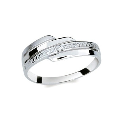 Steel Edge stříbrný prsten se zirkony 1844