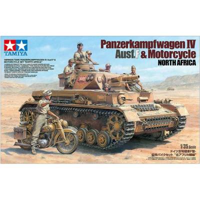 Panzerkampf Tamiya wagen IV Ausf.F & Motorcycle Set North Africa 1:35