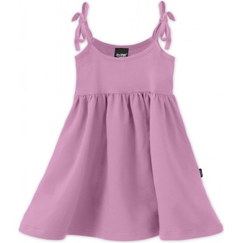 Dětské šaty vázání na ramenou fialkové