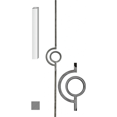 Tyč 12x12mm, 138x1000mm