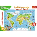 Puzzle Trefl Vzdělávací 48 Treflíci poznávají zvířata světa