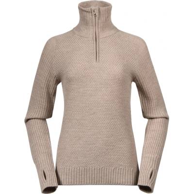 Bergans of Norway Дамски вълнен пуловер Bergans Ulriken Lady Jumper Merino jumper - Sandstone (105-0573-1813)