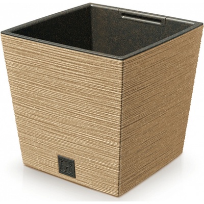 Kvetináč Prosperplast FURU SQUARE LOW ECO WOOD 30 cm naturo