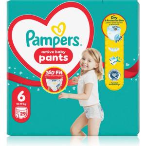 Pampers Active Baby Pants Size 6 еднократни пелени гащички 13-19 kg 29 бр