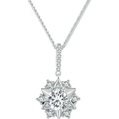 Grace Silver Jewellery Stříbrný náhrdelník NH-MSN010 Stříbrná