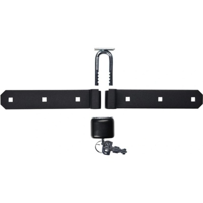 Tokoz UZ 210+ - uzamykatelná petlice, závora se zámkem na dvoukřídlá vrata