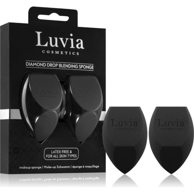 Luvia Cosmetics Diamond Drop Blending Sponge Set многофункционална гъба за фон дьо тен дуо боя Black 2 бр
