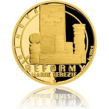 Česká mincovna Zlatá čtvrtuncová mince Reformy Marie Terezie měnová 7,78 g