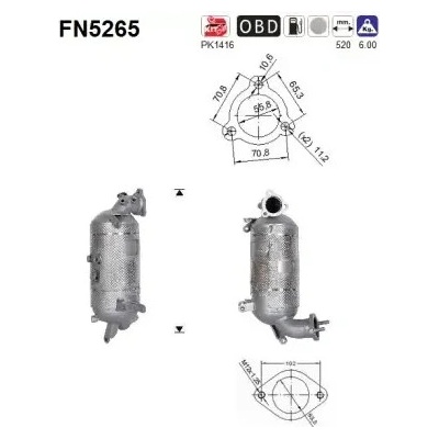 AS Filtr pevných částic ASA FN5265