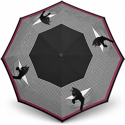 Doppler Fiber Flex AC Cozy Cat- dámský holový vystřelovací deštník