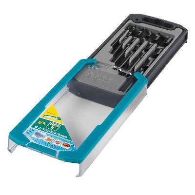 Wolfcraft Sada 6ks špirálové vrtáky do kovu valcovaný HSS o2-8mm 8632000
