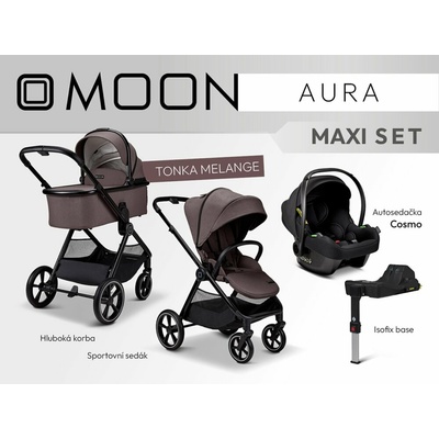 Moon Kombinovaný AURAs autosedačkou a bázou Maxi Tonka Melange 2026