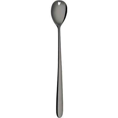 Sola Latte lyžička so srdiečkom PVD sivá Love Cutlery