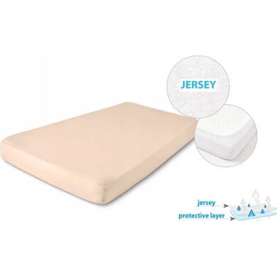 BabyMatex Nepropustné Prostěradlo Jersey 15 béžové 70x140x10