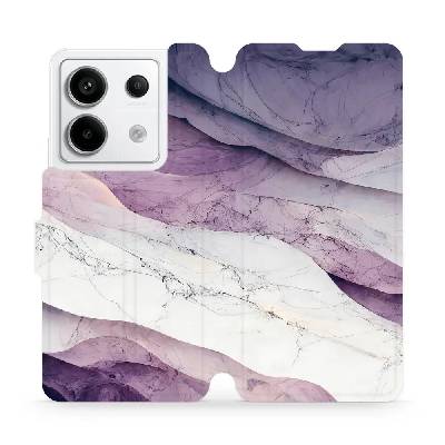 Flipové pouzdro Mobiwear - Xiaomi Redmi Note 13 Pro 5G / Poco X6 5G - VP31S Bílý a fialový mramor (Knížkové flip pouzdro, obal, kryt na mobil Xiaomi Redmi Note 13 Pro 5G / Poco X6 5G - VP31S Bílý a fi