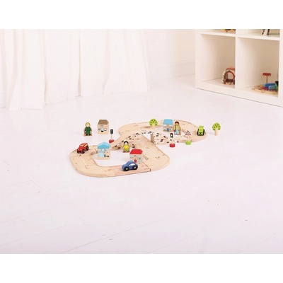 Bigjigs Dřevěná autodráha osmička