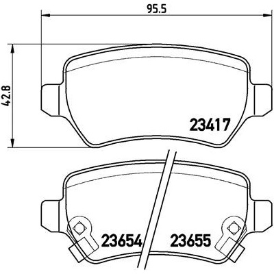 BREMBO Sada brzdových platničiek kotúčovej brzdy P59038