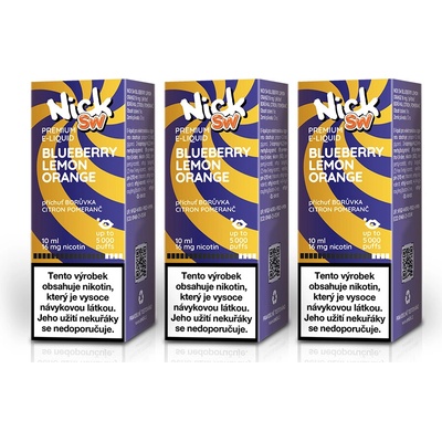 Nick SW BLUEBERRY LEMON ORANGE MIX 10 ml 16 mg 3 ks