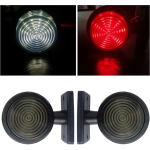  1 брой 12-24v led Диоден Страничен Маркер Рогче Светлина с Опушено Стъкло бяло - червено